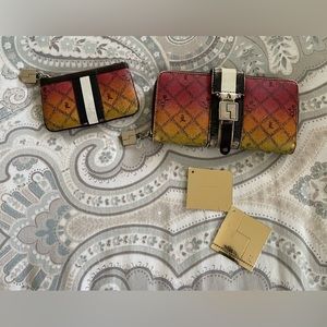 LAMB Gwen Stefani *worn* Rasta Zip Clutch Billfold and Key Pouch